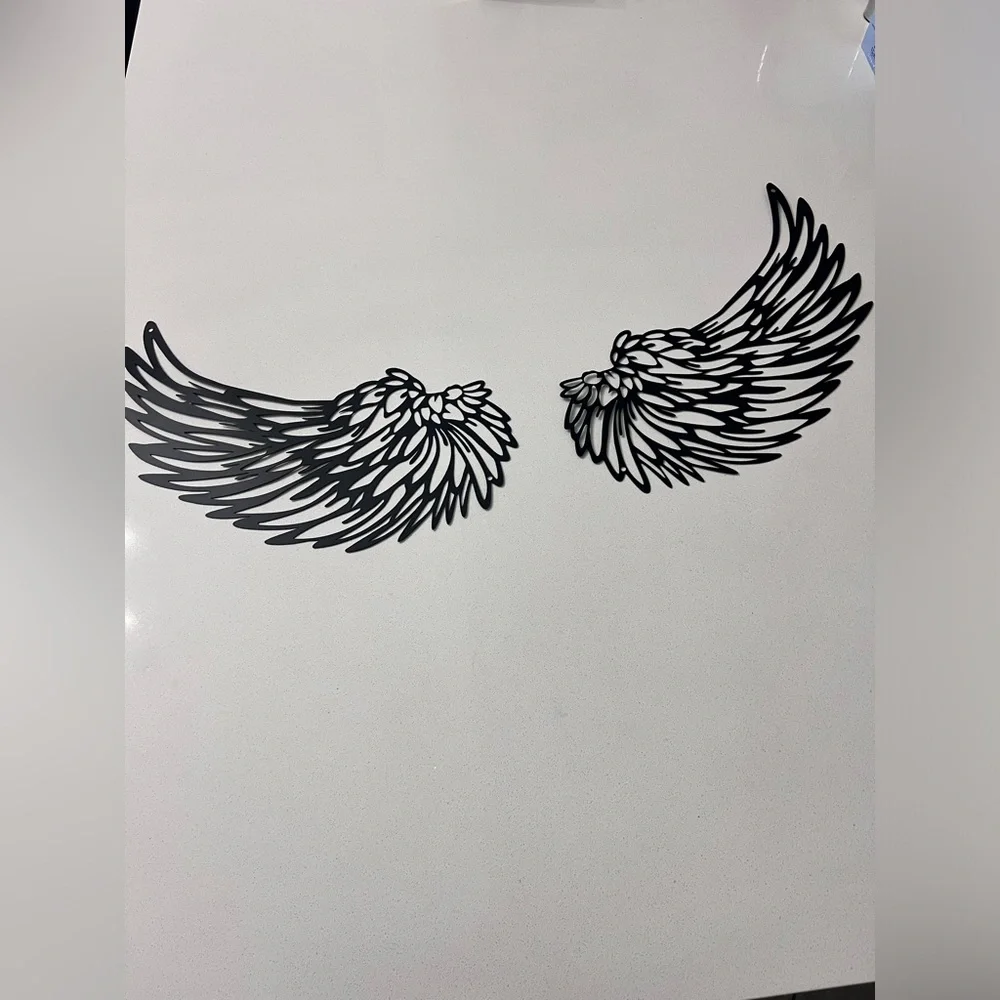 Metal Angel Wings Black Wall Hanging‎ Art Decoration